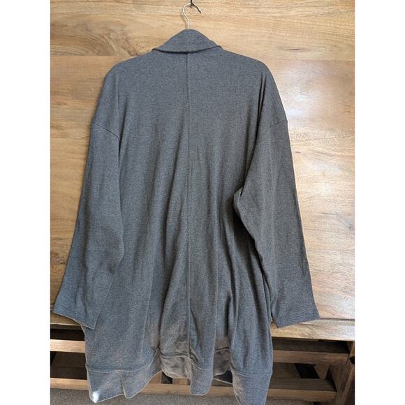 Athleta Presence Cocoon Wrap Cardigan Womens 2X Dark Gray Long Sleeve Open NWT - Picture 2 of 4